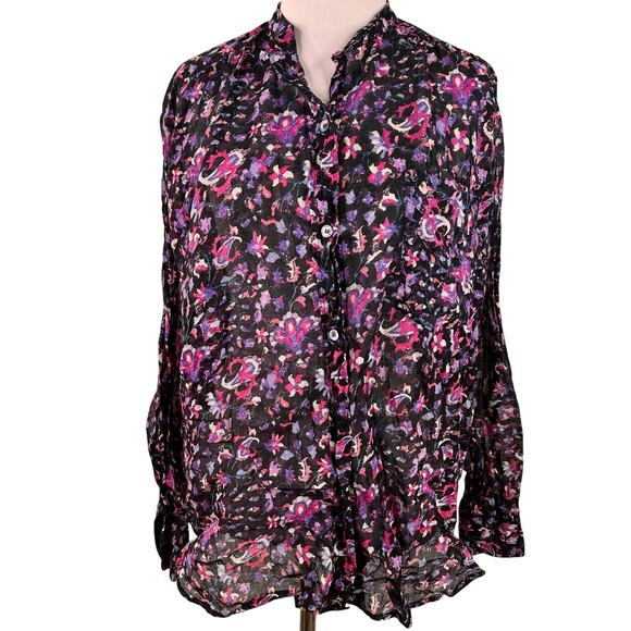 Isabel Marant Etoile Women's Floral Gamble Maria Button Up Shirt Size 36 / Small - Picture 1 of 8
